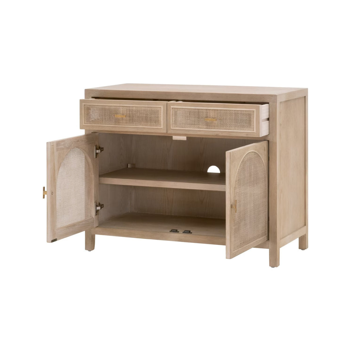 Smoked Gray Oak Media Cabinet | Oroa.com