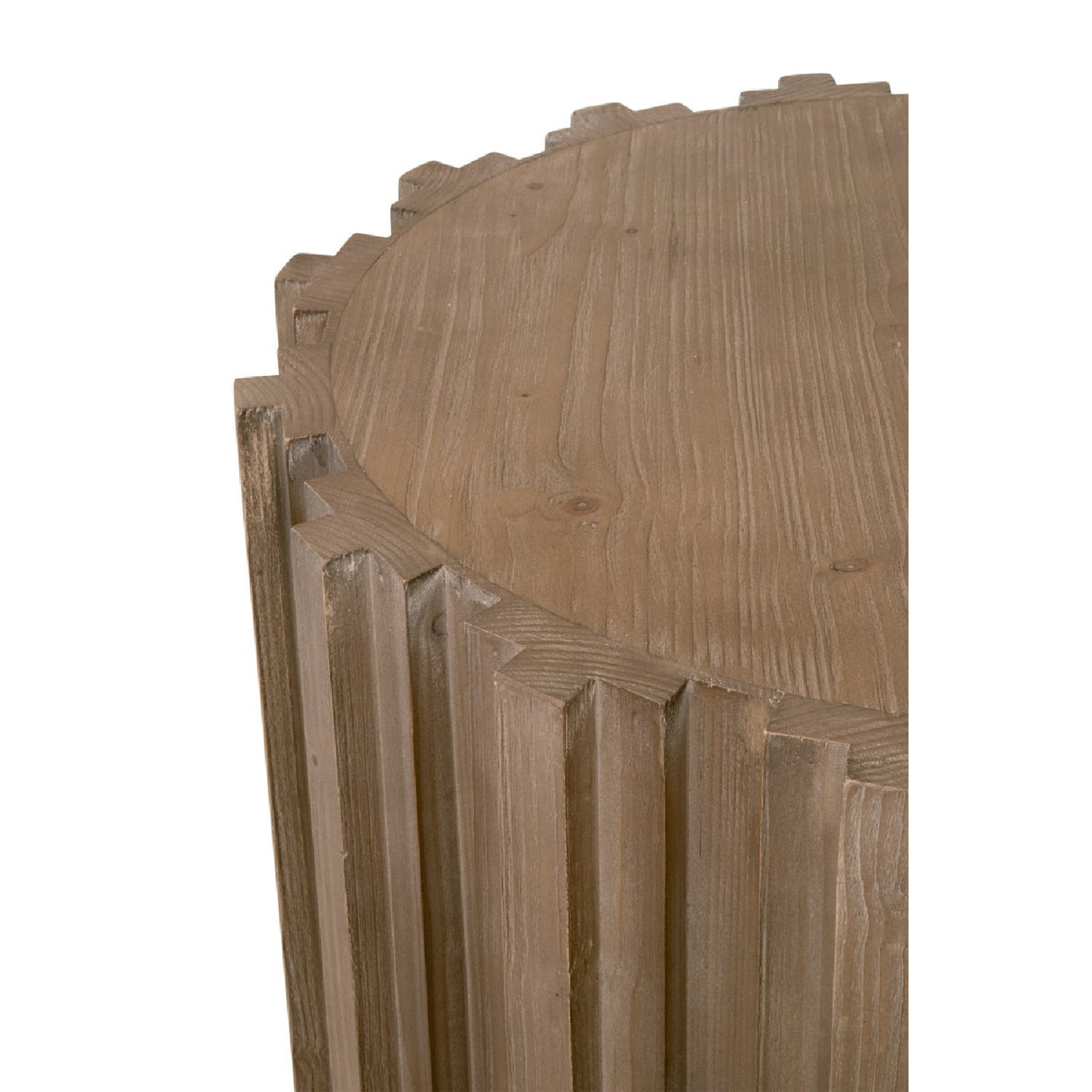 Fluted Pine End Table | Oroa.com