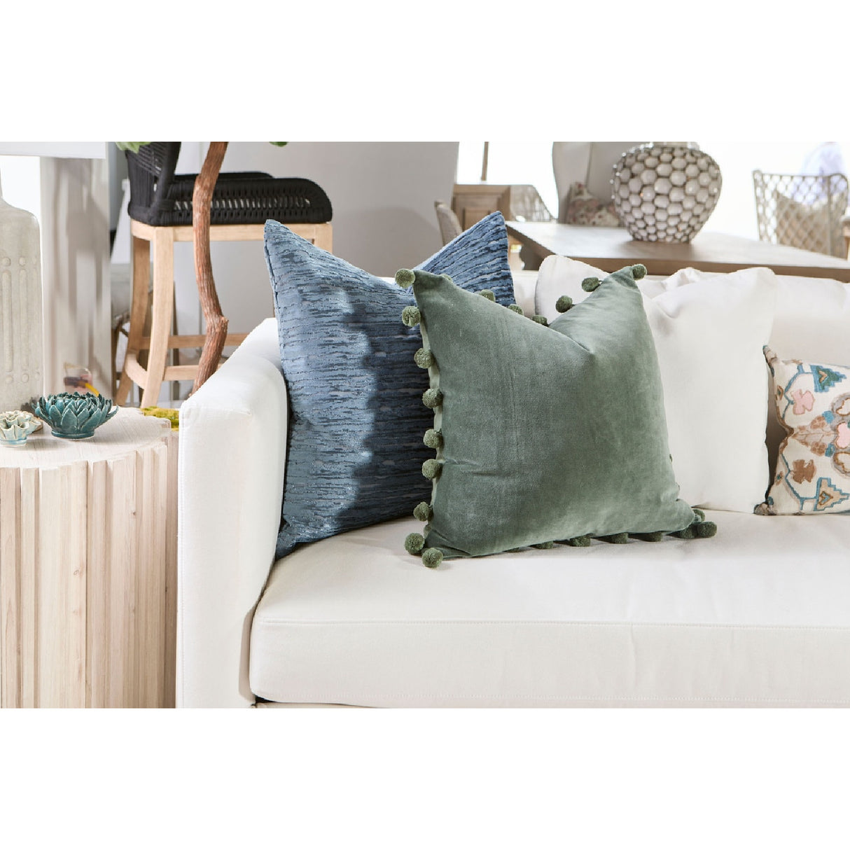 Fluted Pine End Table | Oroa.com