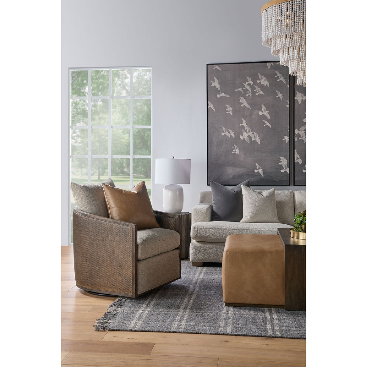 Fluted Pine Accent Table | Oroa.com