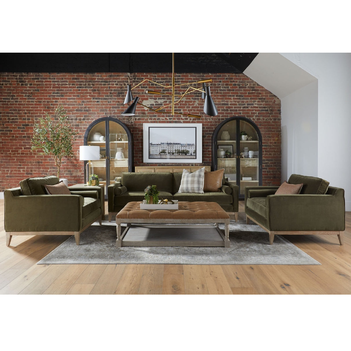 Black Birch Arched Display Cabinet | Oroa.com