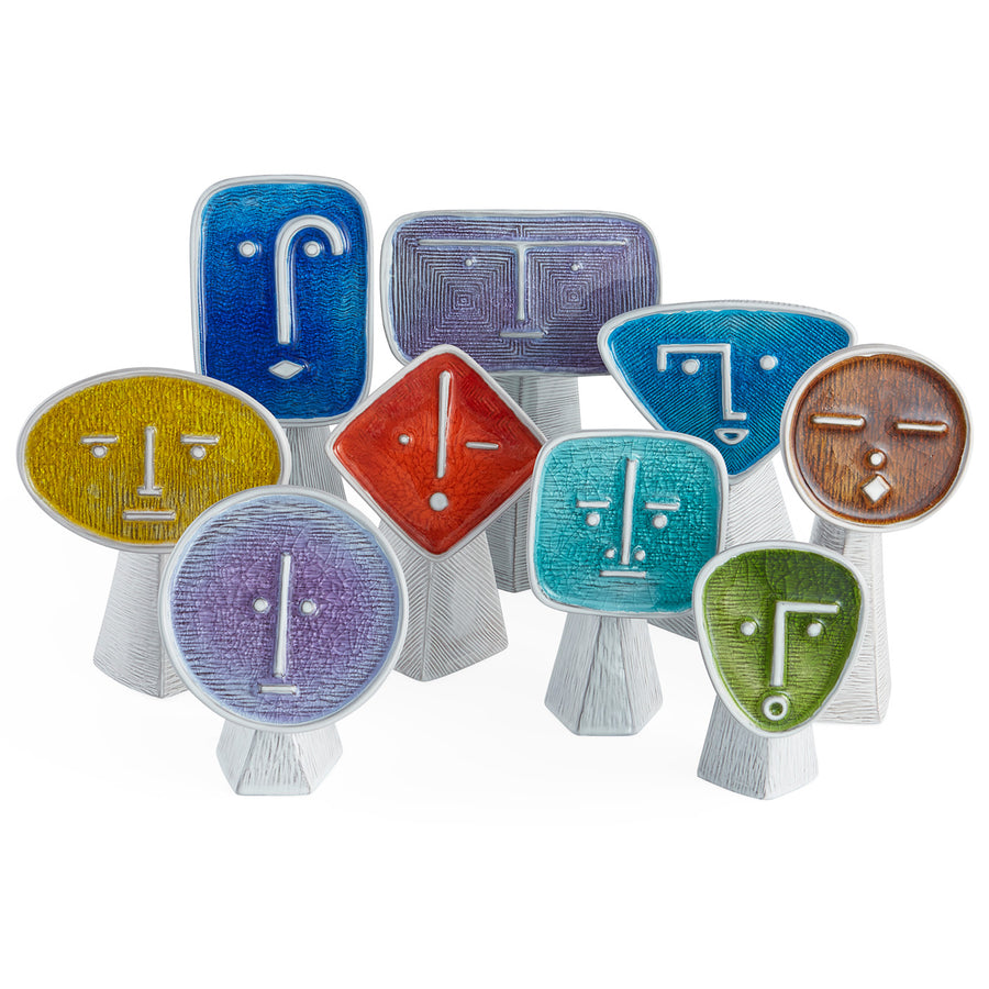 Colored Glass Face Vase | Jonathan Adler Les Amis Le Curieux | Oroa.com