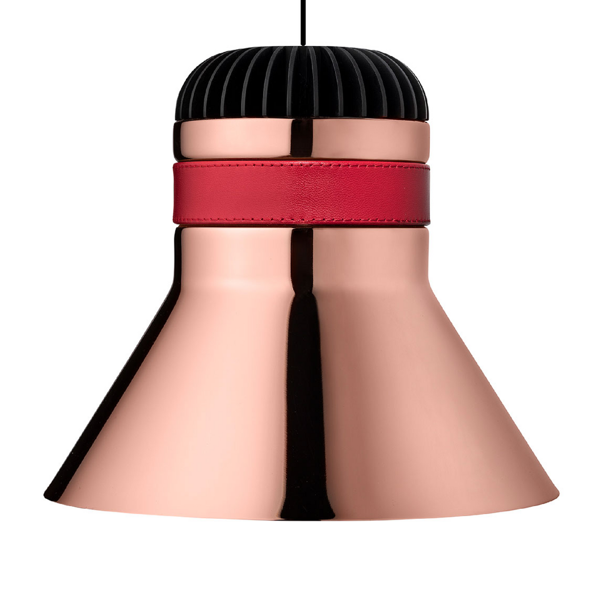 Leather Strapped Bell Hanging Lamp | Masiero Cordea | Oroa.com