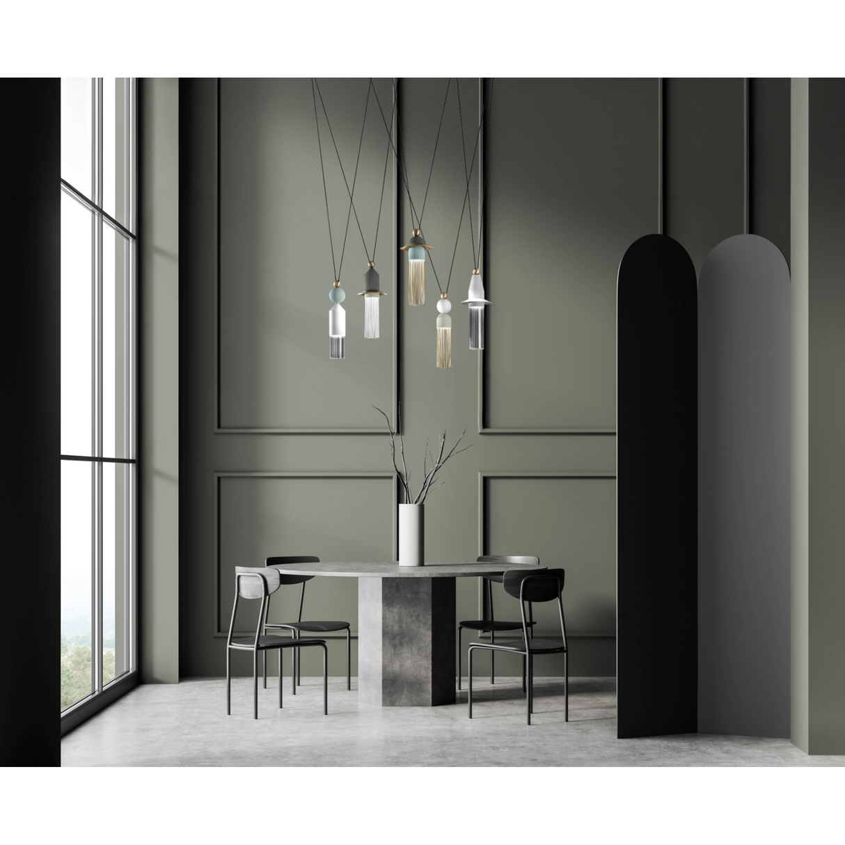 Glass Diffuser Pendant Lamp | Masiero Nappe | Oroa.com