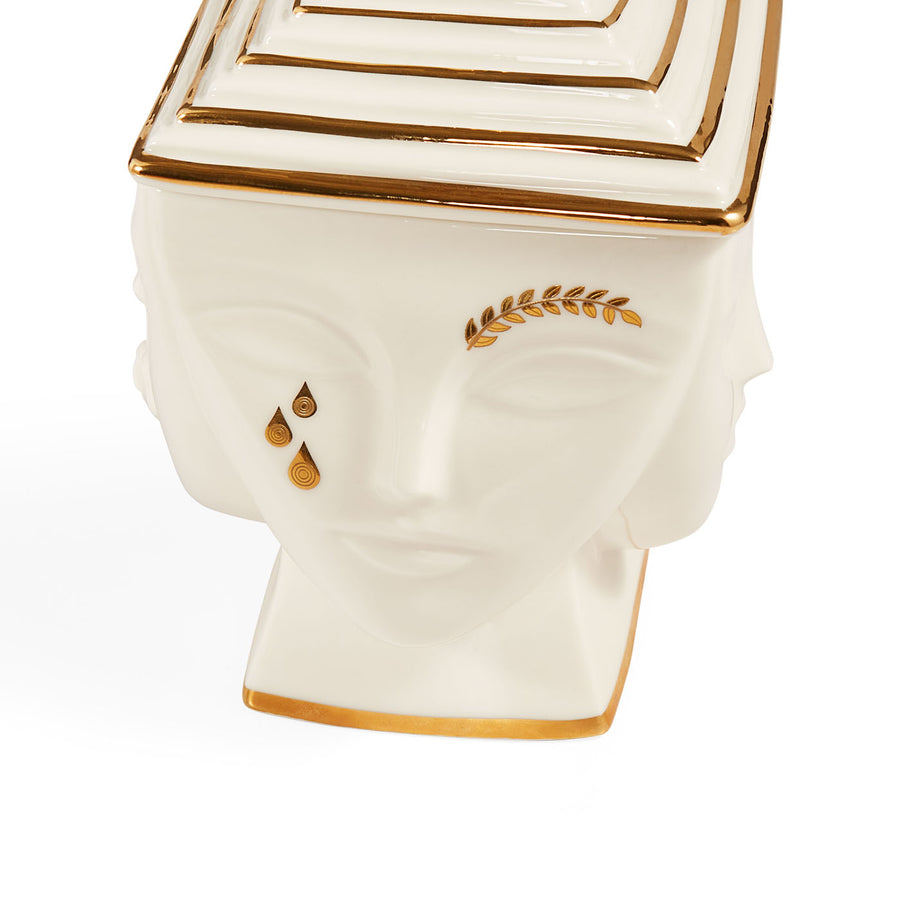 Porcelain Face Gilded Box | Jonathan Adler Masquerade | Oroa.com