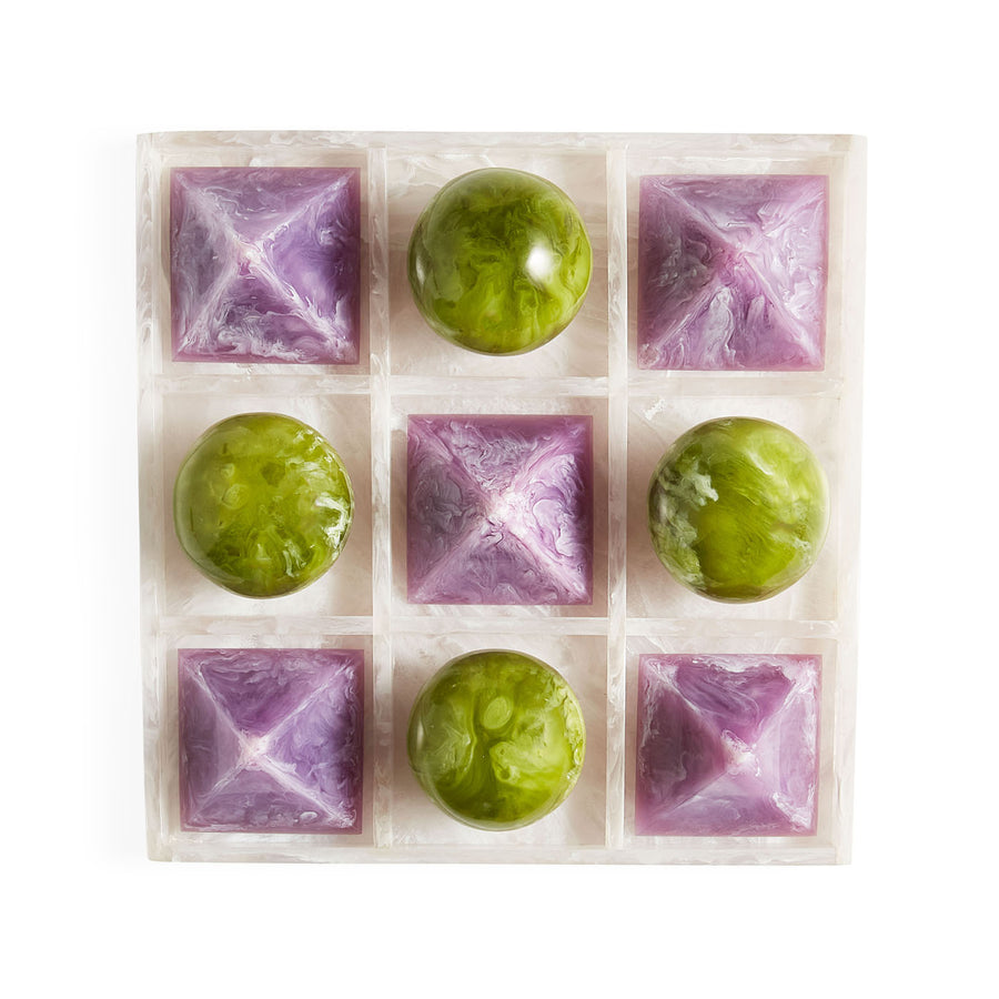 Marbleized Tic-Tac-Toe Set | Jonathan Adler Mustique | Oroa.com