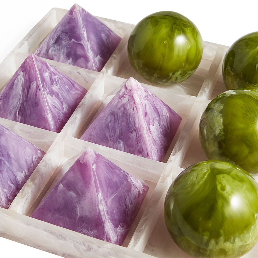 Marbleized Tic-Tac-Toe Set | Jonathan Adler Mustique | Oroa.com