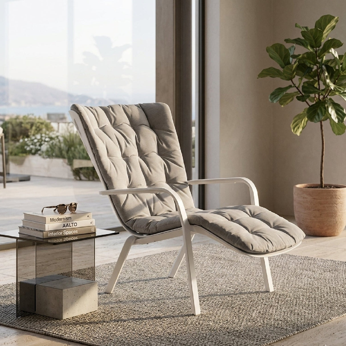 Square Perforated Reclining Armchair | Oroa.com