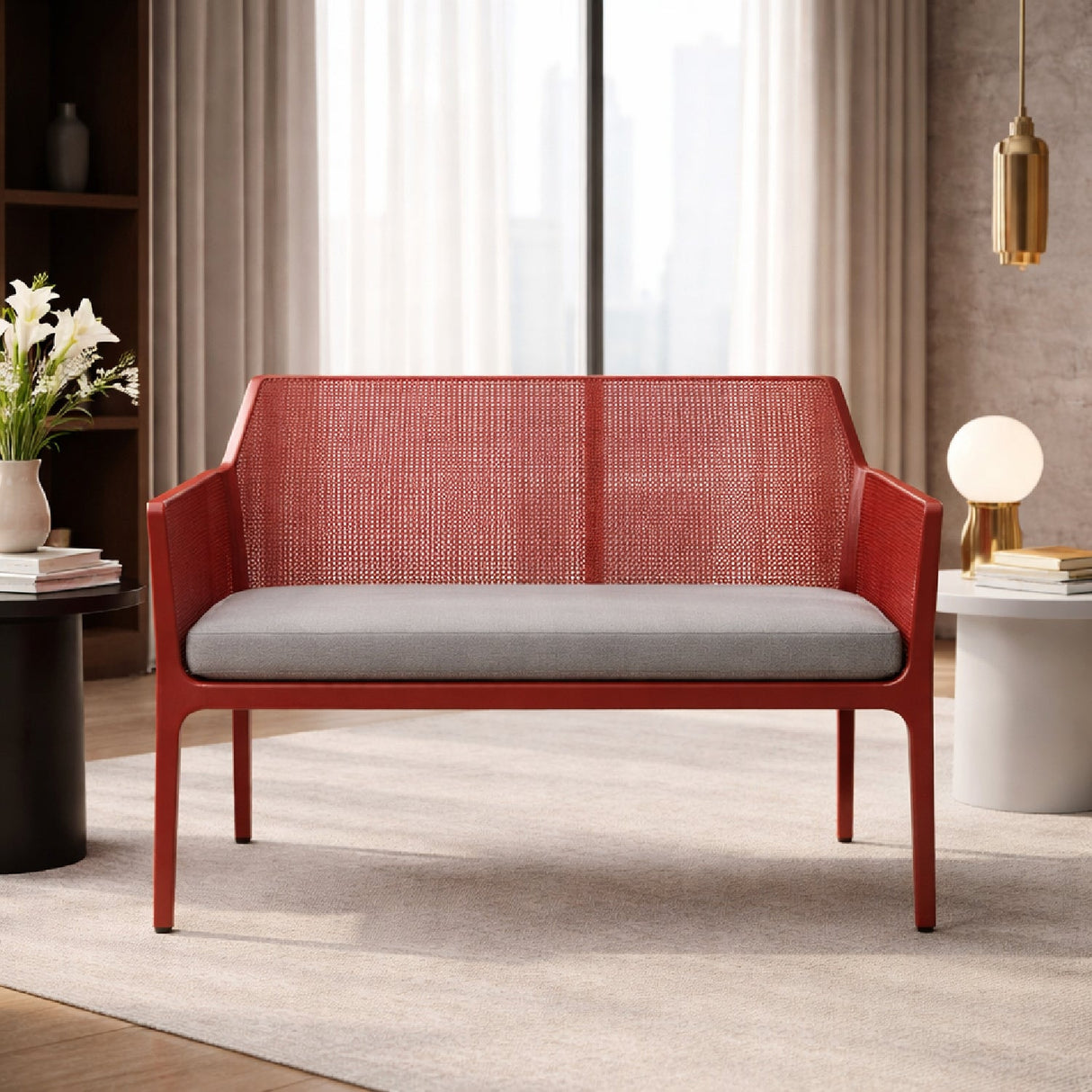 Outdoor Perforated 2-Seater Bench | Oroa.com