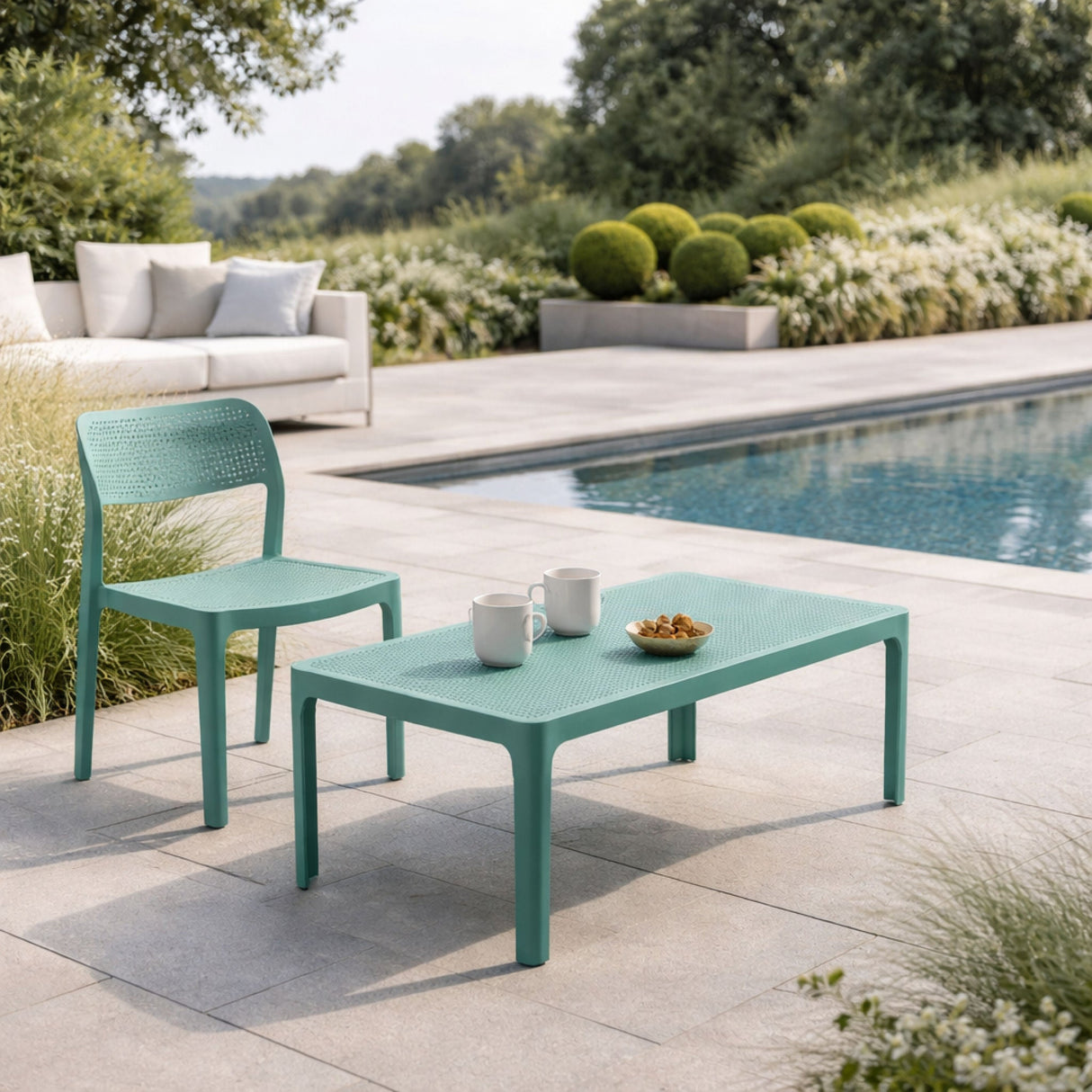 Outdoor Perforated Rectangular Coffee Table | Oroa.com