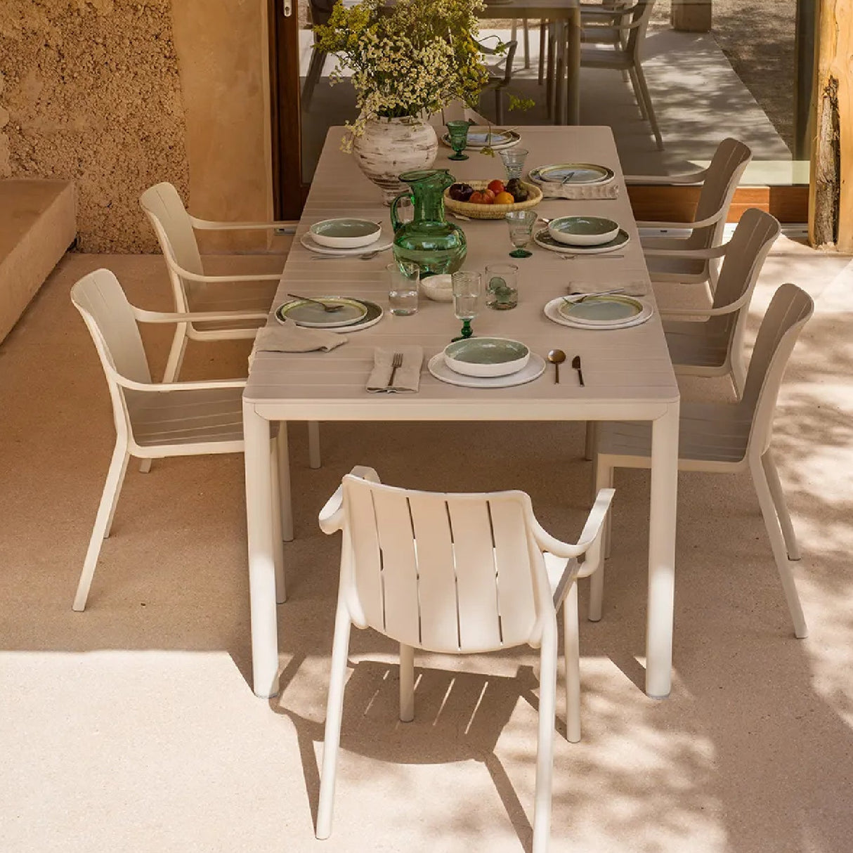 Slatted Outdoor Monobloc Armchair | Oroa.com