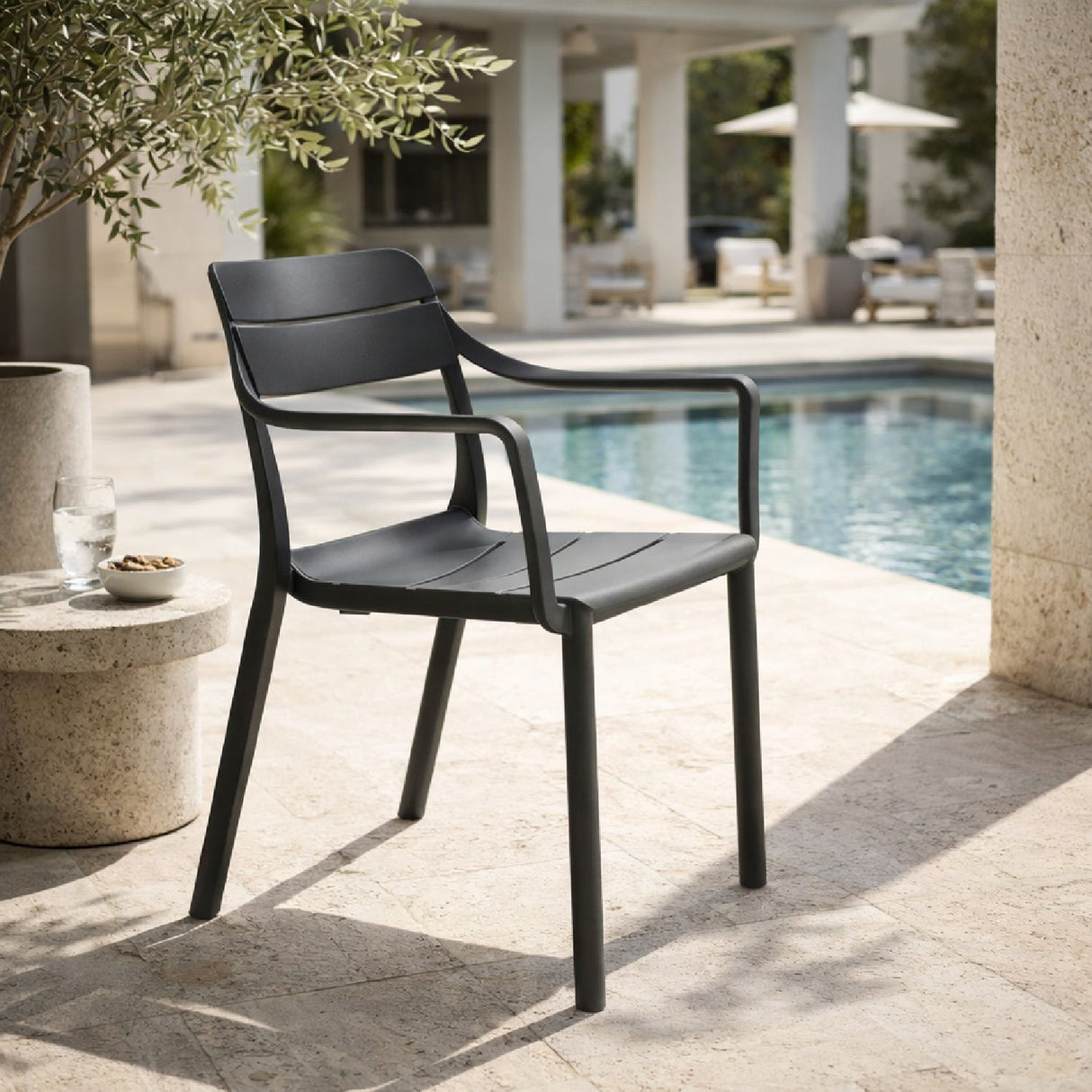 Regenerated Fiberglass Outdoor Dining Armchair | Oroa.com