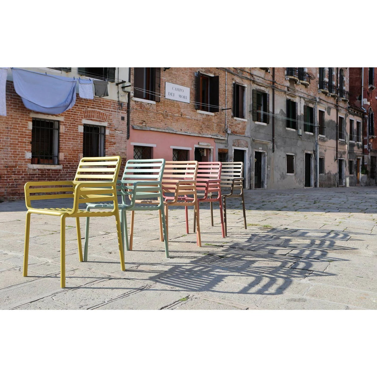 Slatted Outdoor Monobloc Armchair | Oroa.com