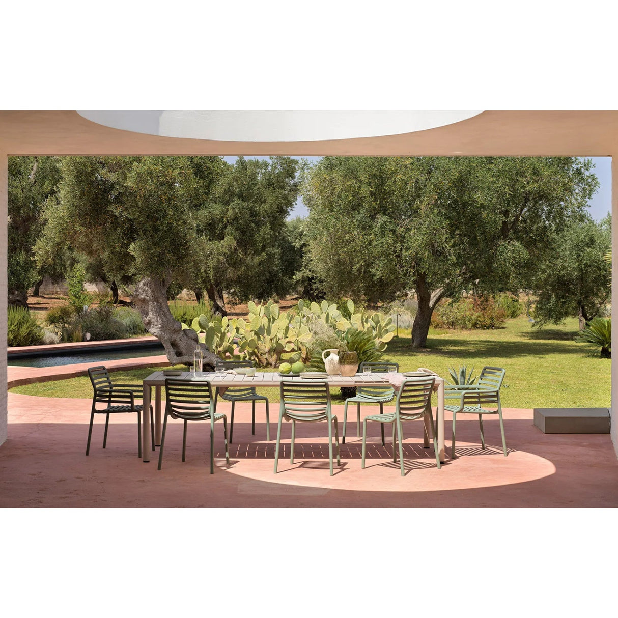 Slatted Outdoor Monobloc Armchair | Oroa.com