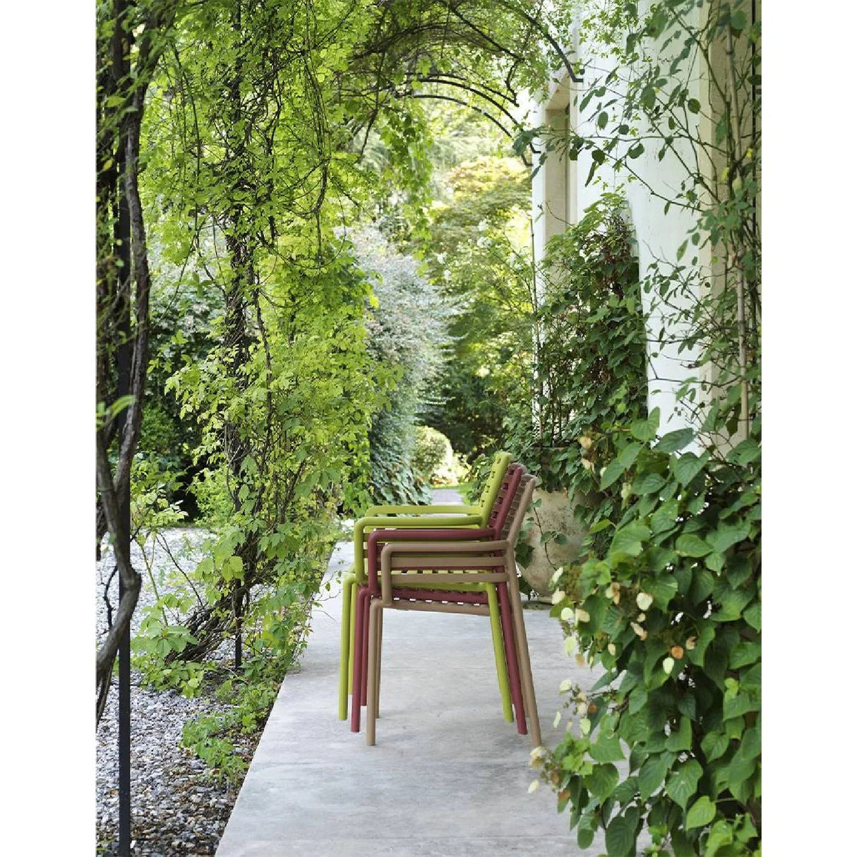 Slatted Outdoor Monobloc Armchair | Oroa.com