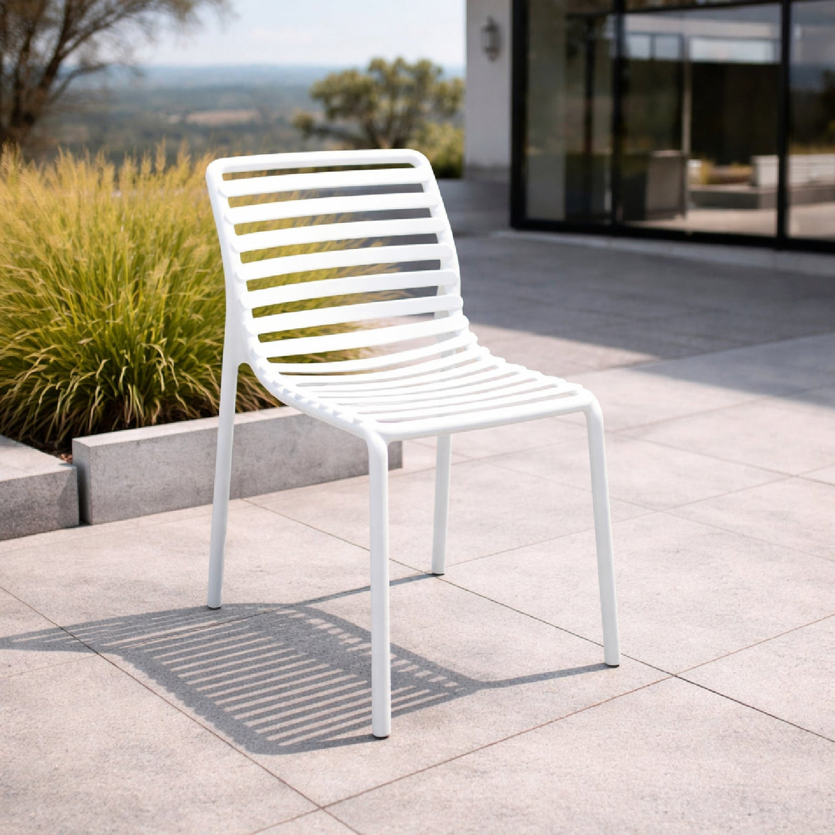Slatted Outdoor Monobloc Chair | Oroa.com