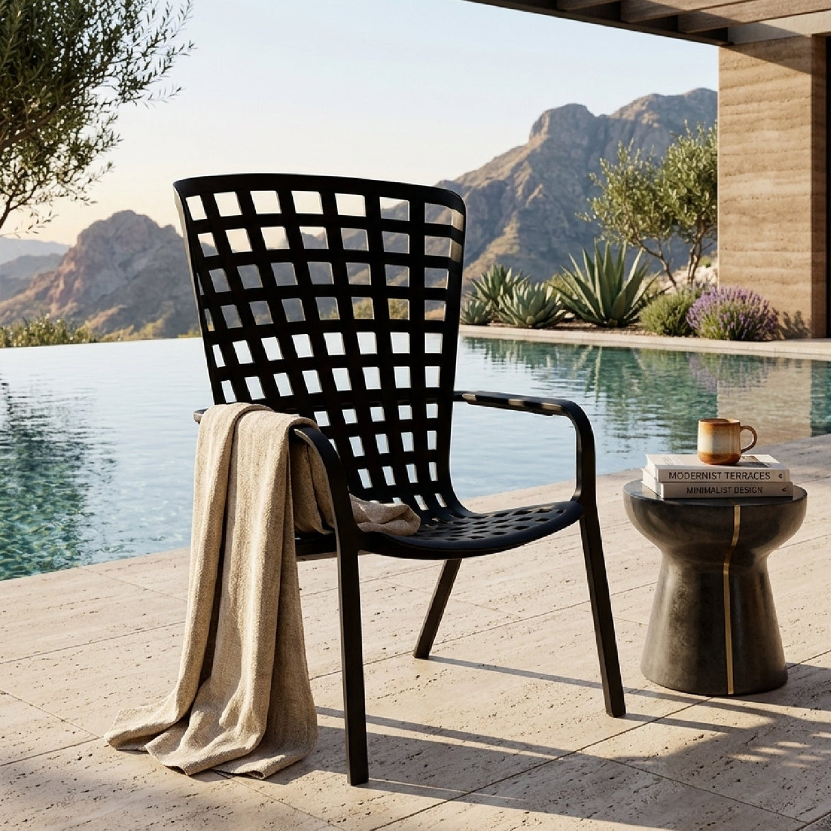 Square Perforated Reclining Armchair | Oroa.com