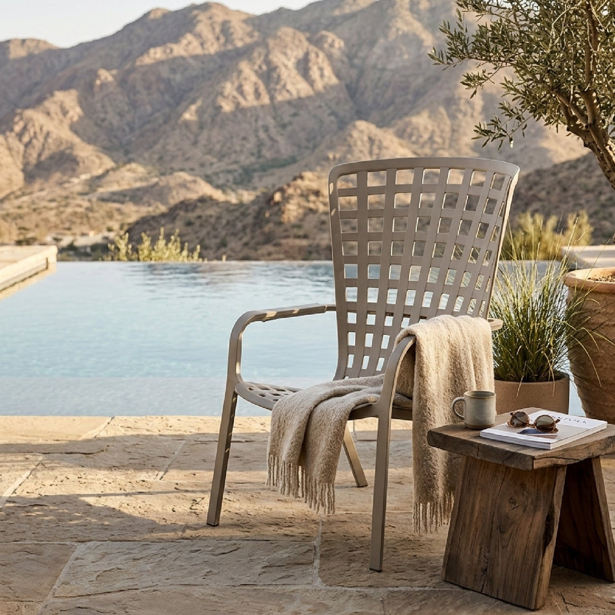 Square Perforated Reclining Armchair | Oroa.com