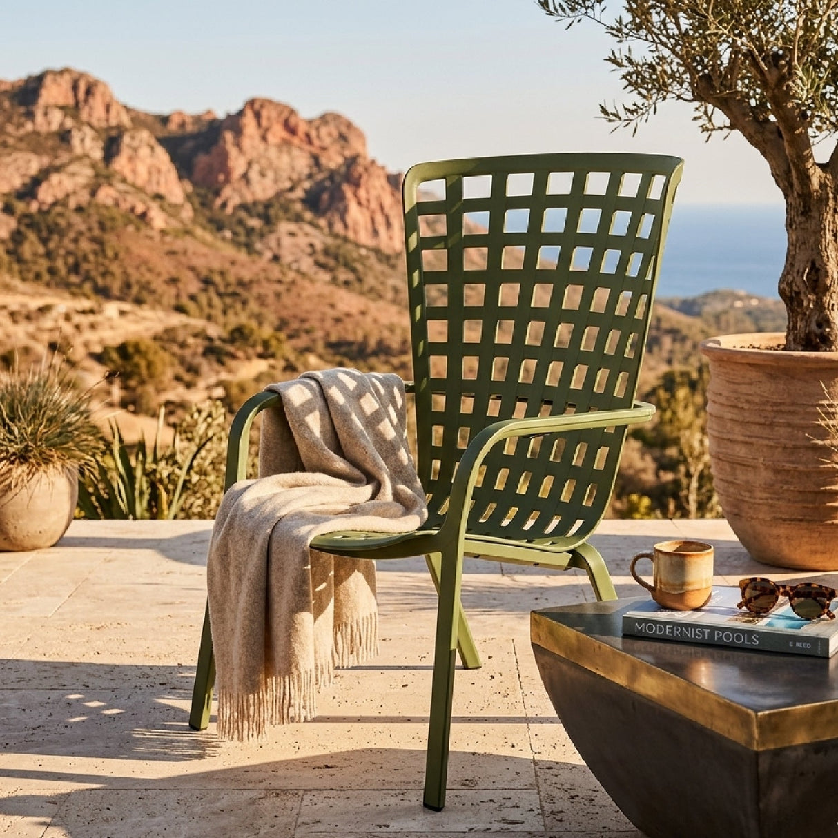 Square Perforated Reclining Armchair | Oroa.com
