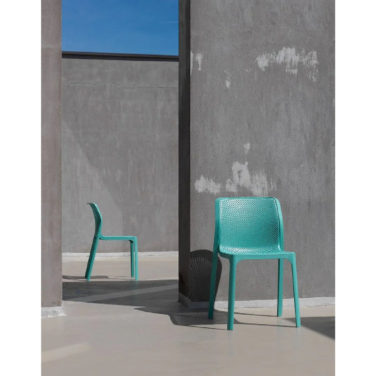 Perforated Monobloc Outdoor Dining Chair | Oroa.com
