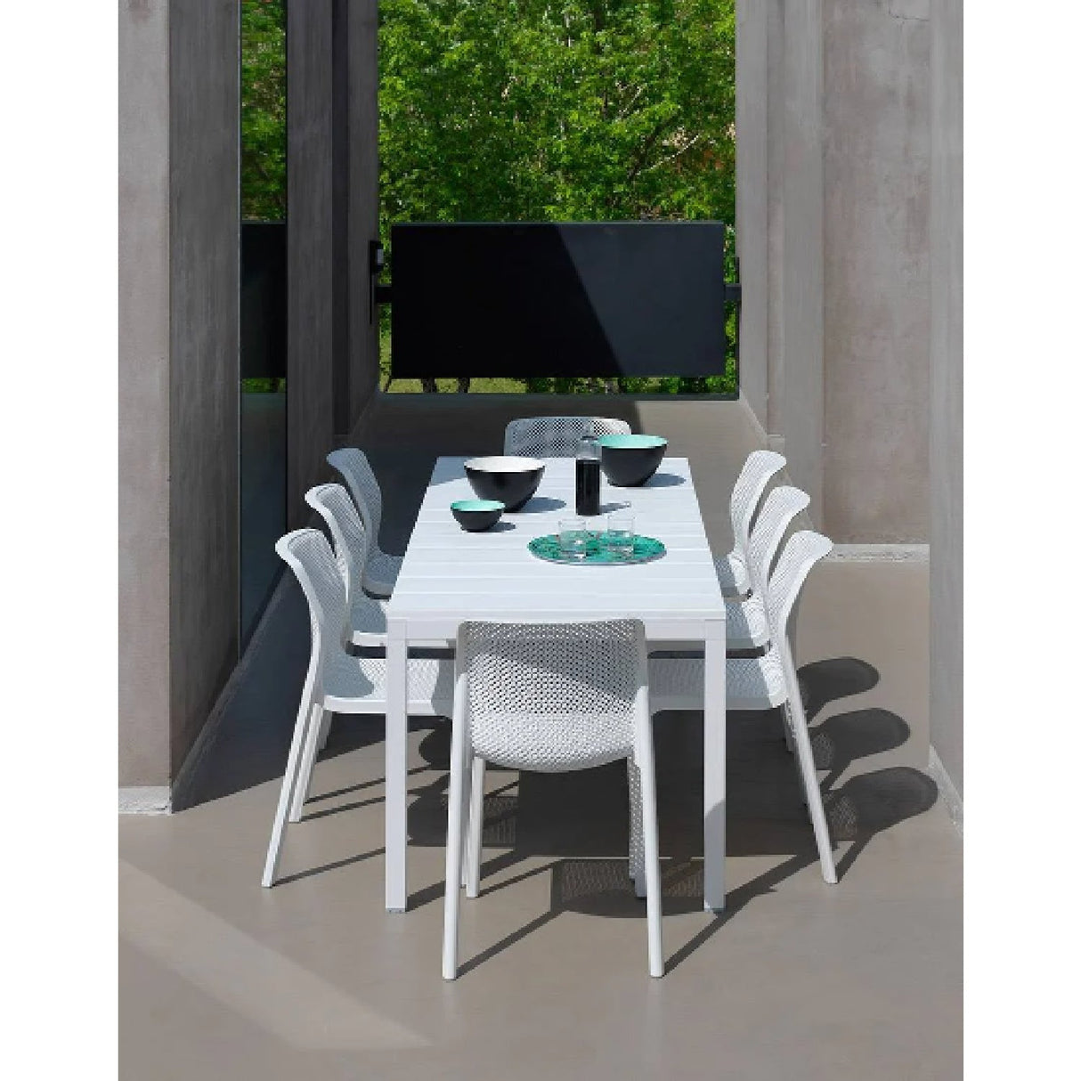 Perforated Monobloc Outdoor Dining Chair | Oroa.com