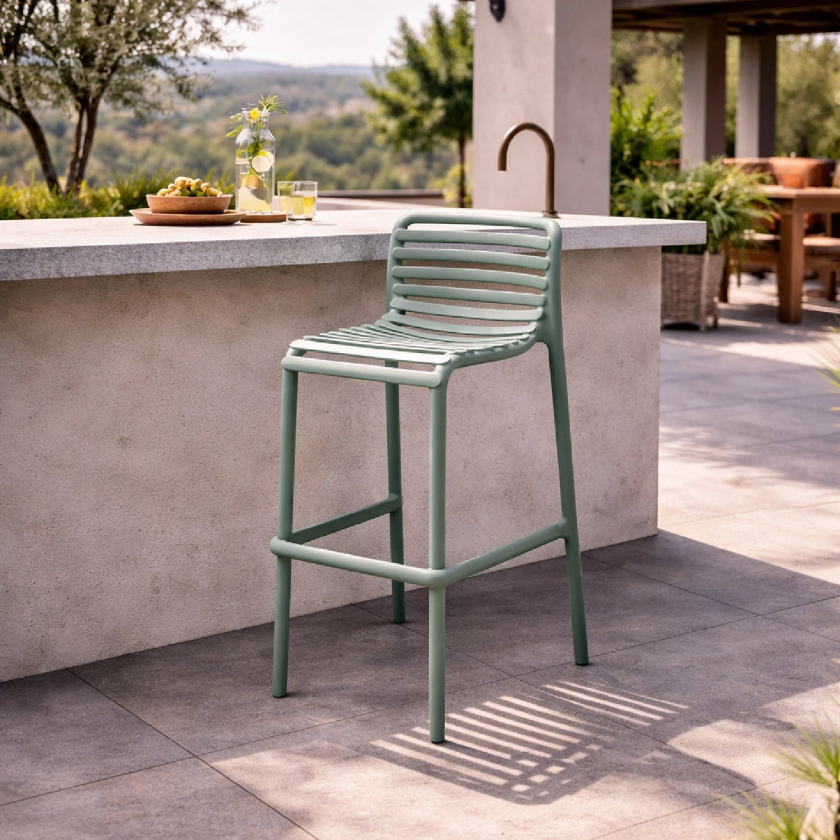 Slatted Outdoor Bar Stool | Oroa.com
