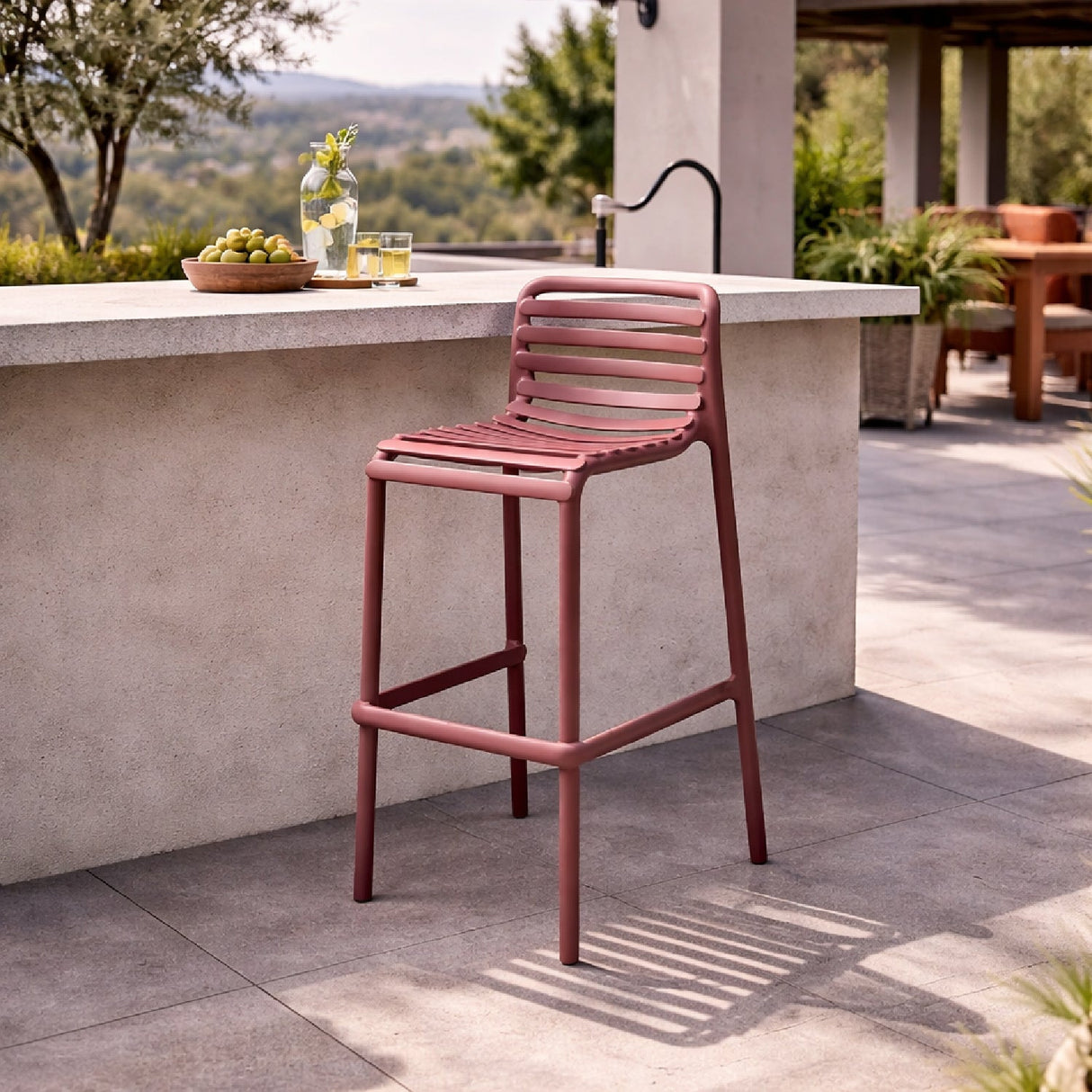 Slatted Outdoor Bar Stool | Oroa.com