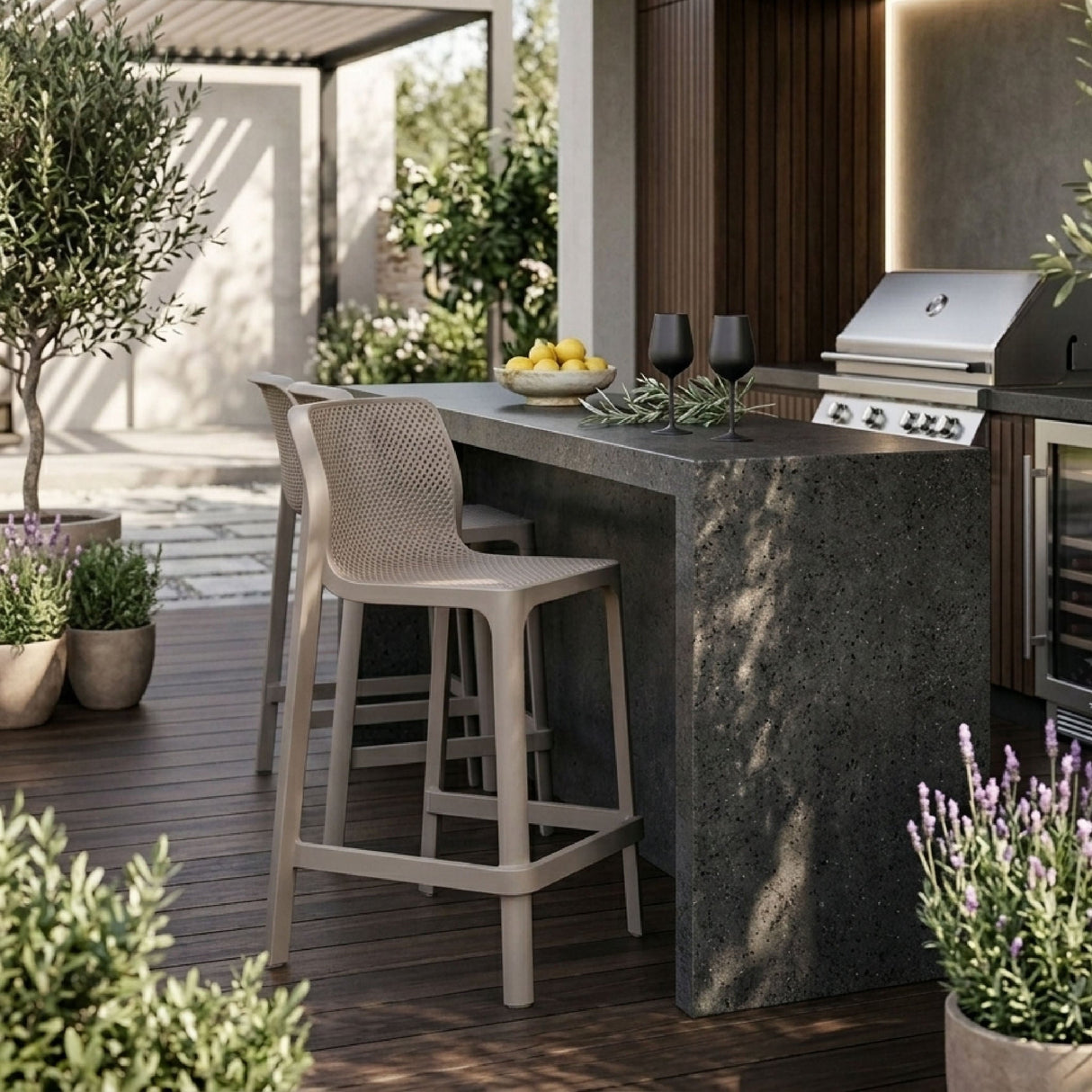 Outdoor Perforated Counter Stool | Oroa.com