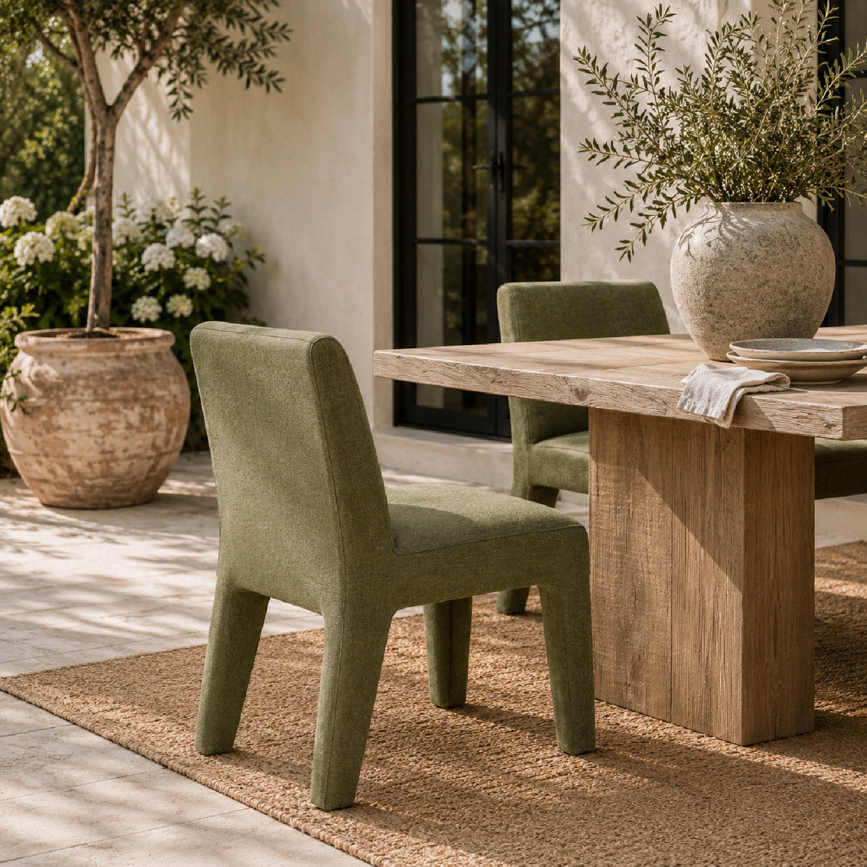 Modern European furniture - Outdoor Upholstered Dining Chair - www.oroa.com | Oroa.com
