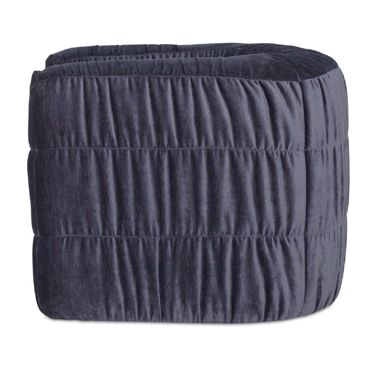 Blue Ruched Chenille Swivel Chair | Oroa.com