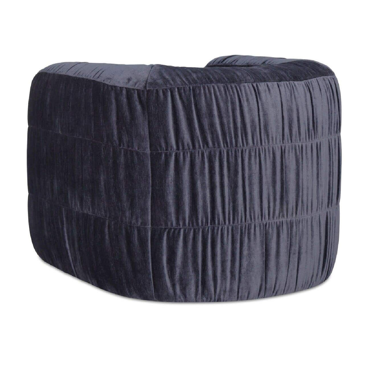 Blue Ruched Chenille Swivel Chair | Oroa.com