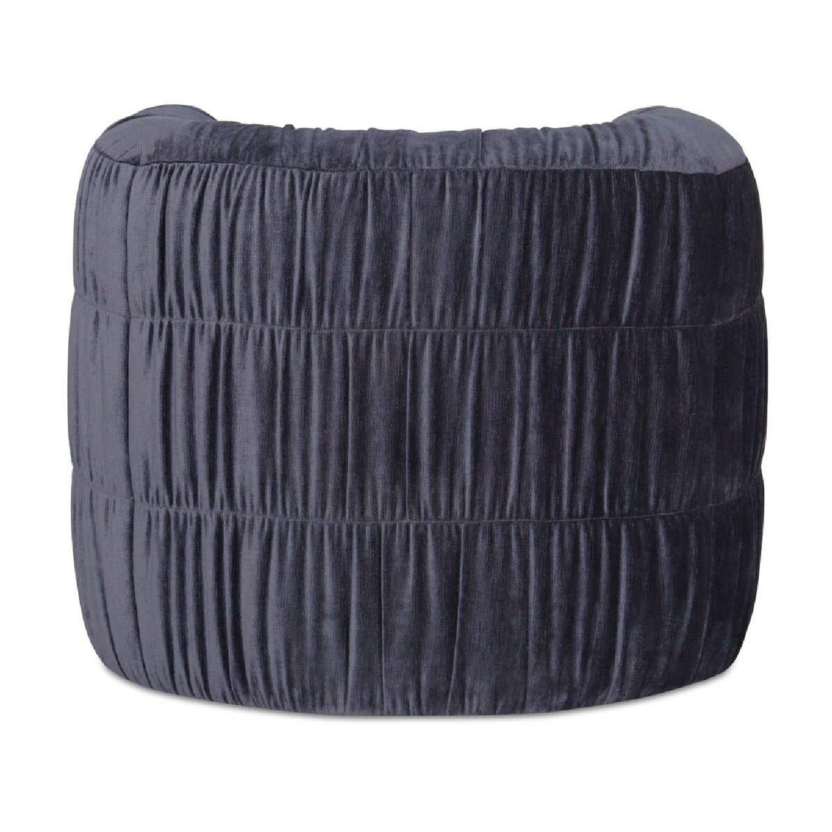 Blue Ruched Chenille Swivel Chair | Oroa.com