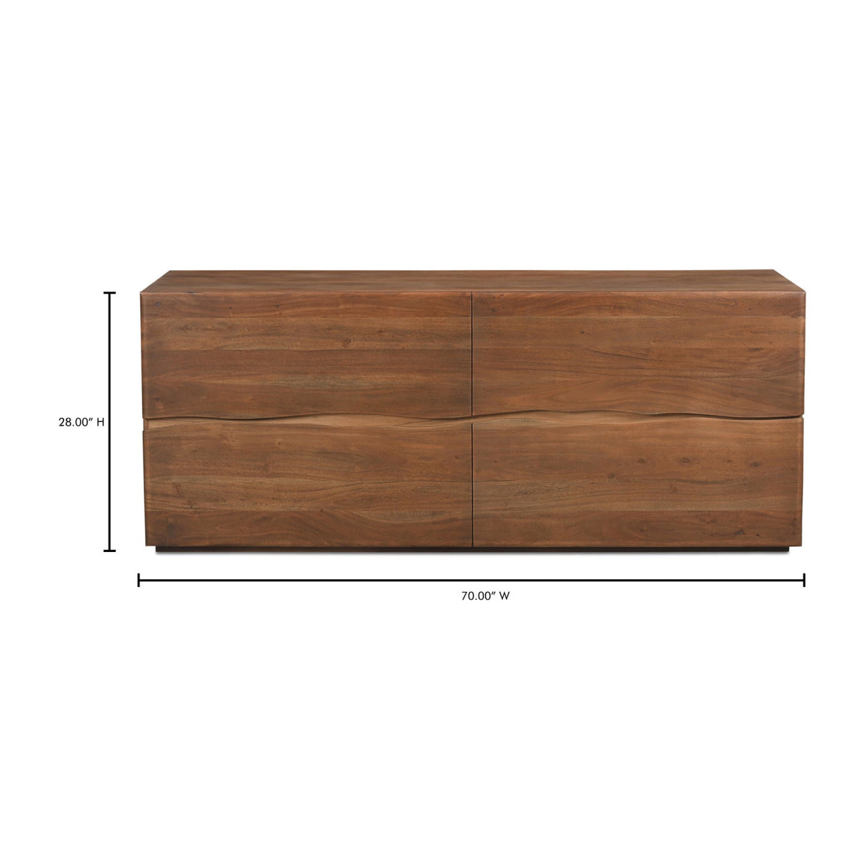 Modern European furniture - Live-Edge Acacia 4-Drawer Dresser - www.oroa.com