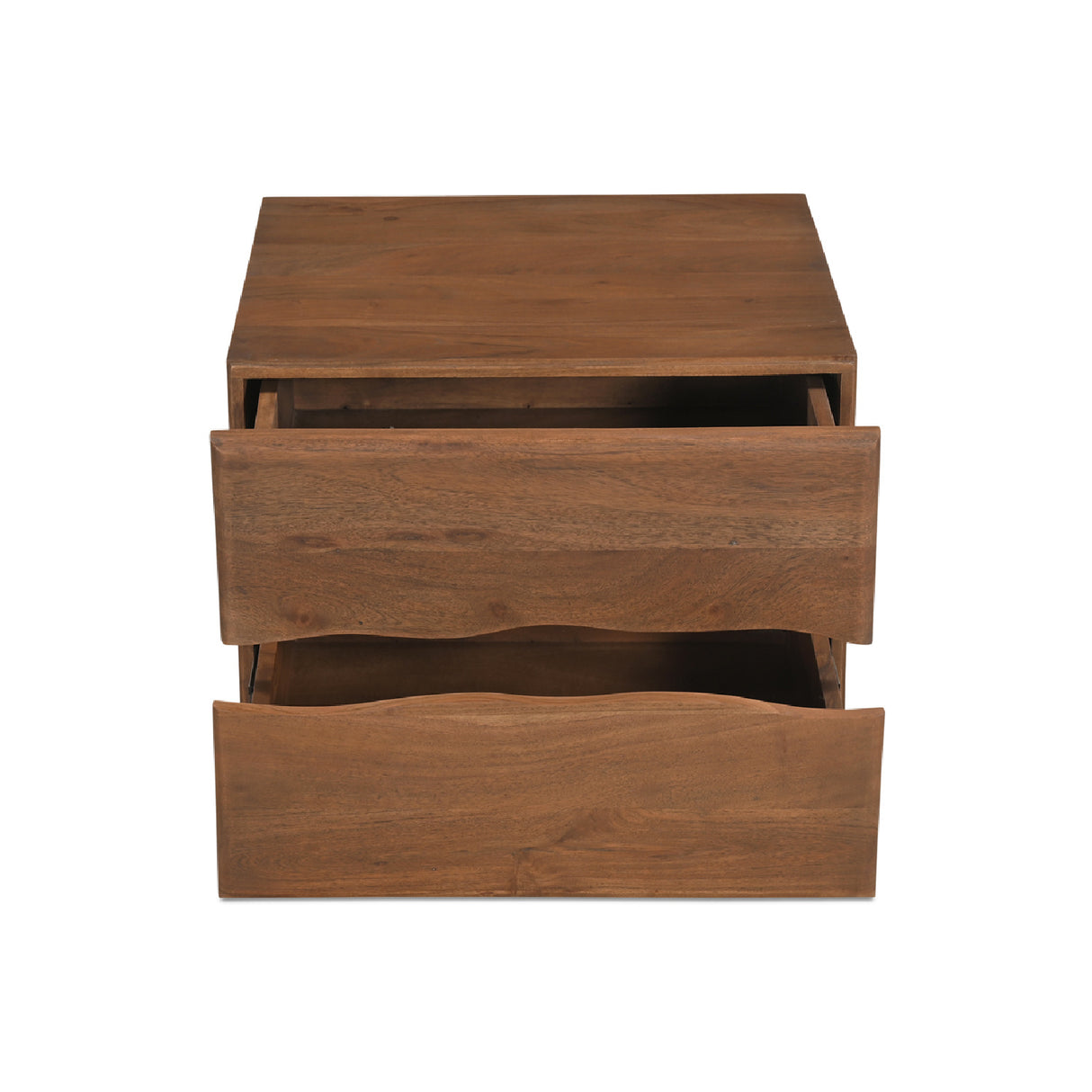 Modern European furniture - Solid Acacia 2-Drawer Nightstand - www.oroa.com