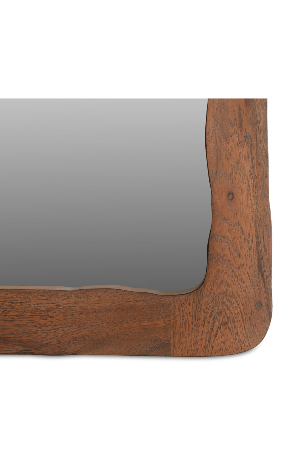 Modern European furniture - Brown Acacia Wood Mirror - www.oroa.com | Oroa.com