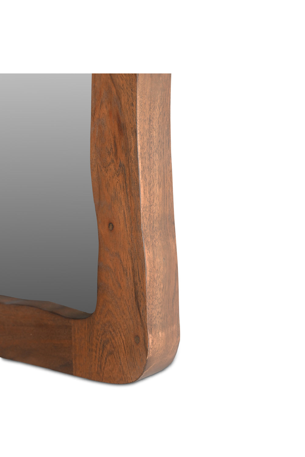 Modern European furniture - Brown Acacia Wood Mirror - www.oroa.com | Oroa.com