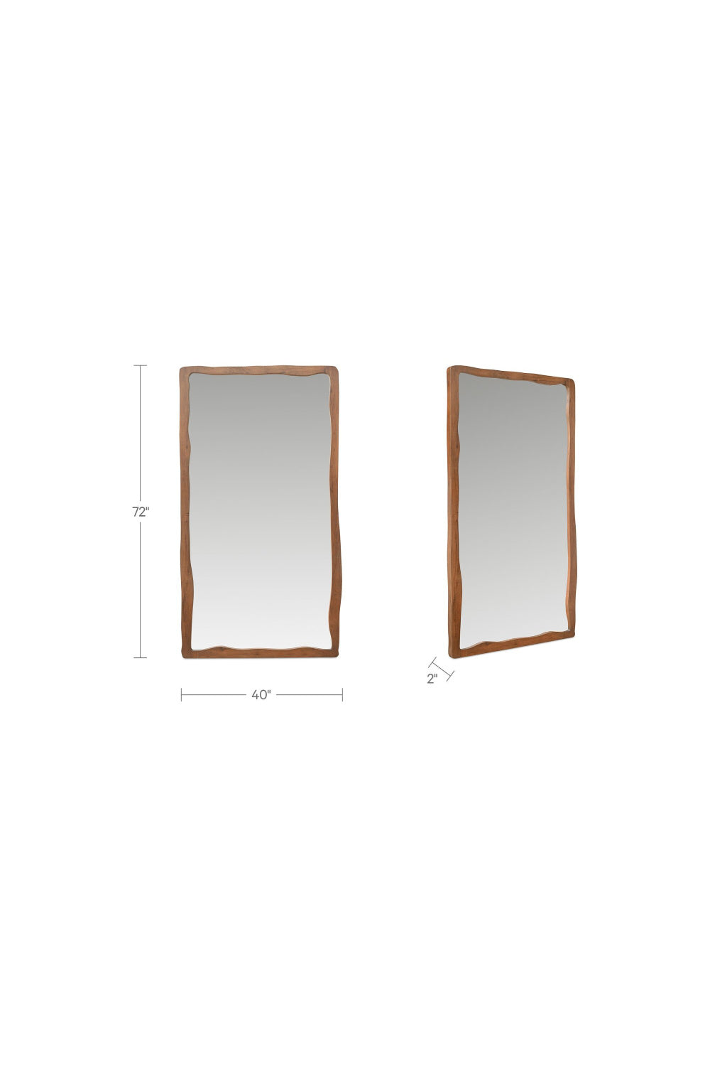 Modern European furniture - Brown Acacia Wood Mirror - www.oroa.com | Oroa.com