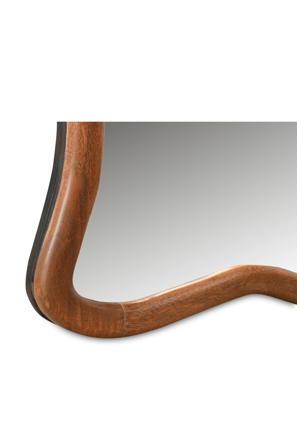 Modern European furniture - Acacia Squiggle Mirror L - www.oroa.com