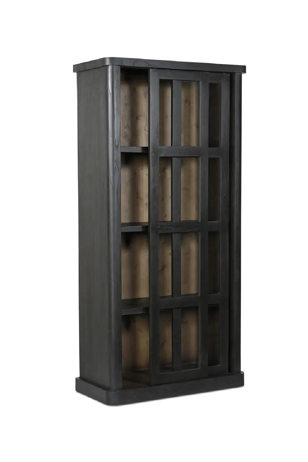 Modern European furniture - Black Sliding-Door Tall Cabinet - www.oroa.com | Oroa.com