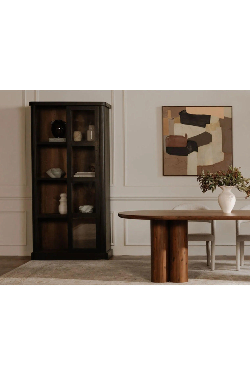 Modern European furniture - Black Sliding-Door Tall Cabinet - www.oroa.com | Oroa.com