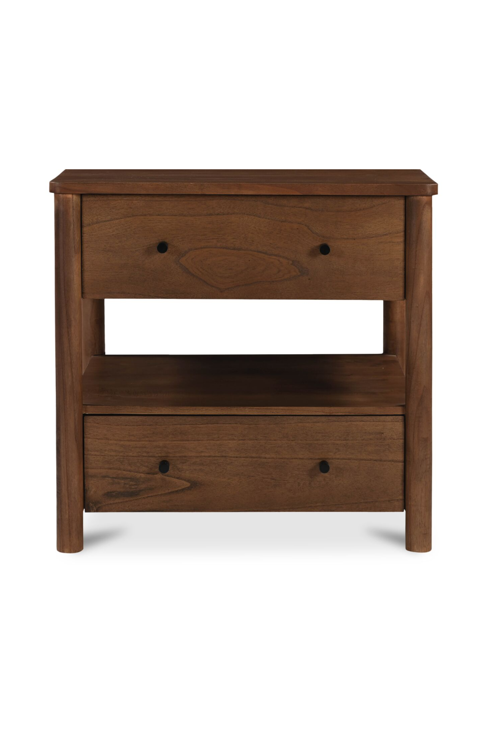 2-Drawer Wooden Charging Nightstand | Oroa.com