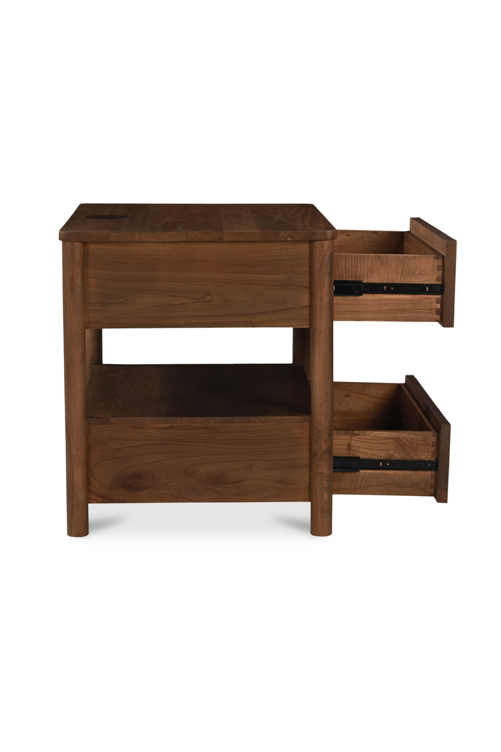 2-Drawer Wooden Charging Nightstand | Oroa.com