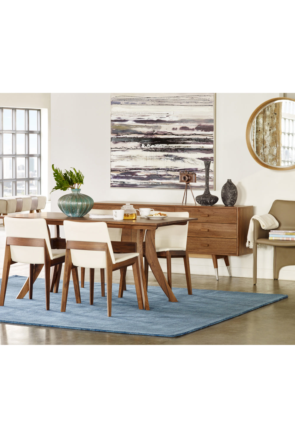 Modern European furniture - Walnut Rectangular Dining Table - www.oroa.com | Oroa.com