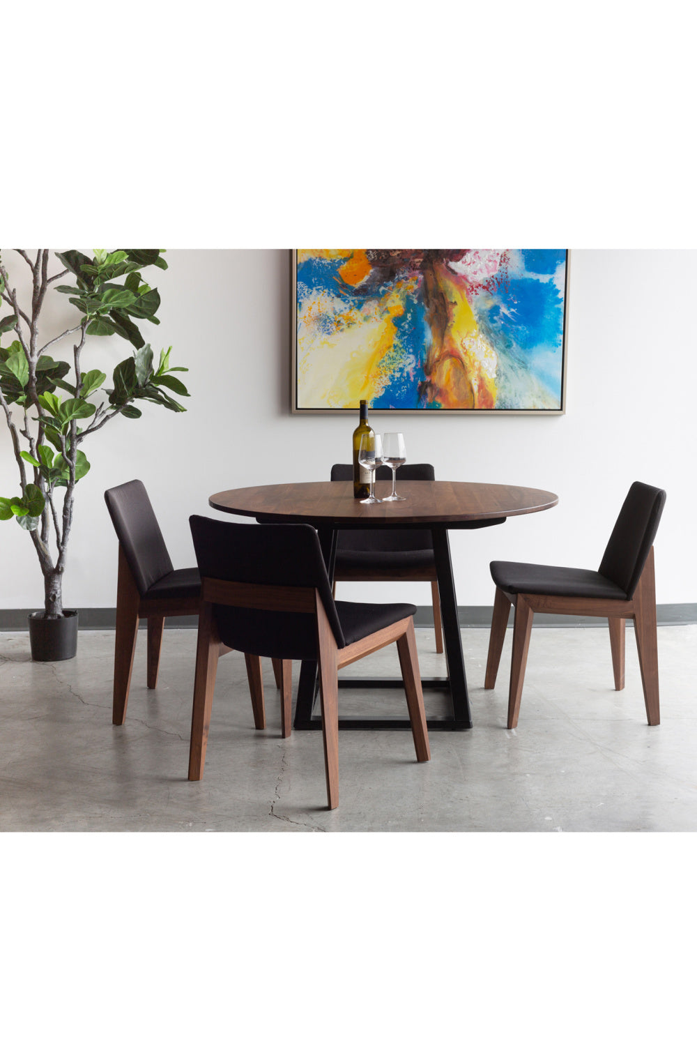 Modern European furniture - American Walnut Framed Dining Chairs (2) - www.oroa.com