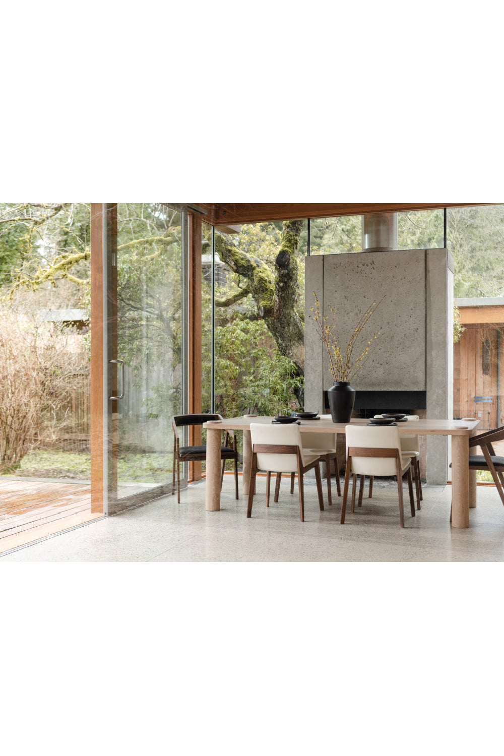 Modern European furniture - American Walnut Framed Dining Chairs (2) - www.oroa.com