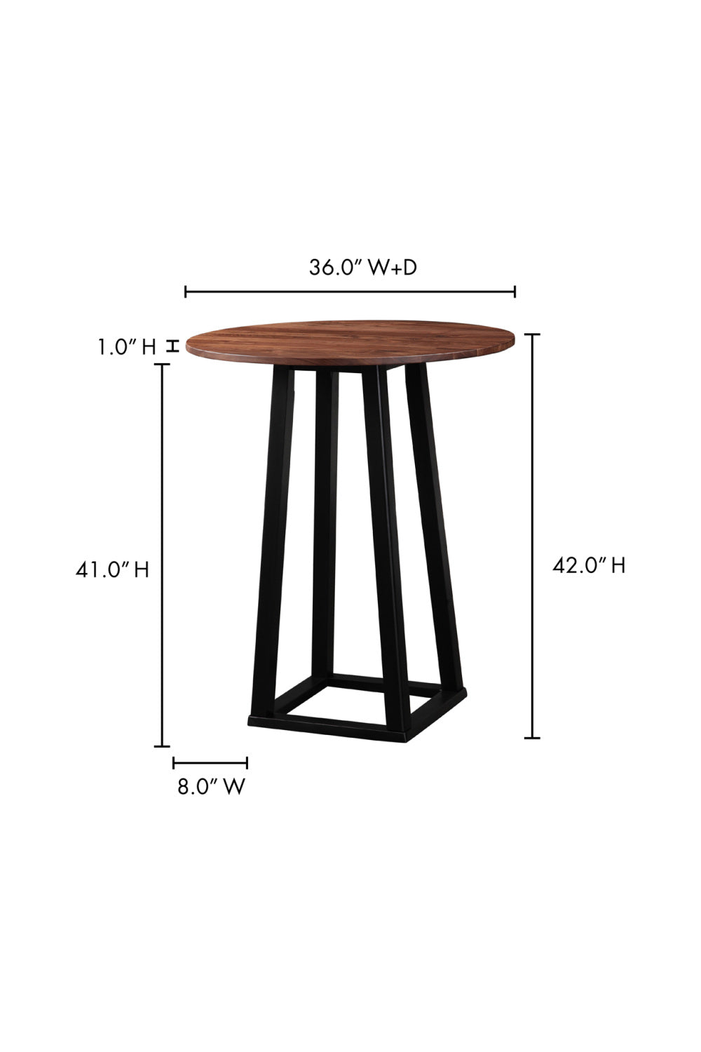 Modern European furniture - Solid Walnut Bar Table - www.oroa.com | Oroa.com
