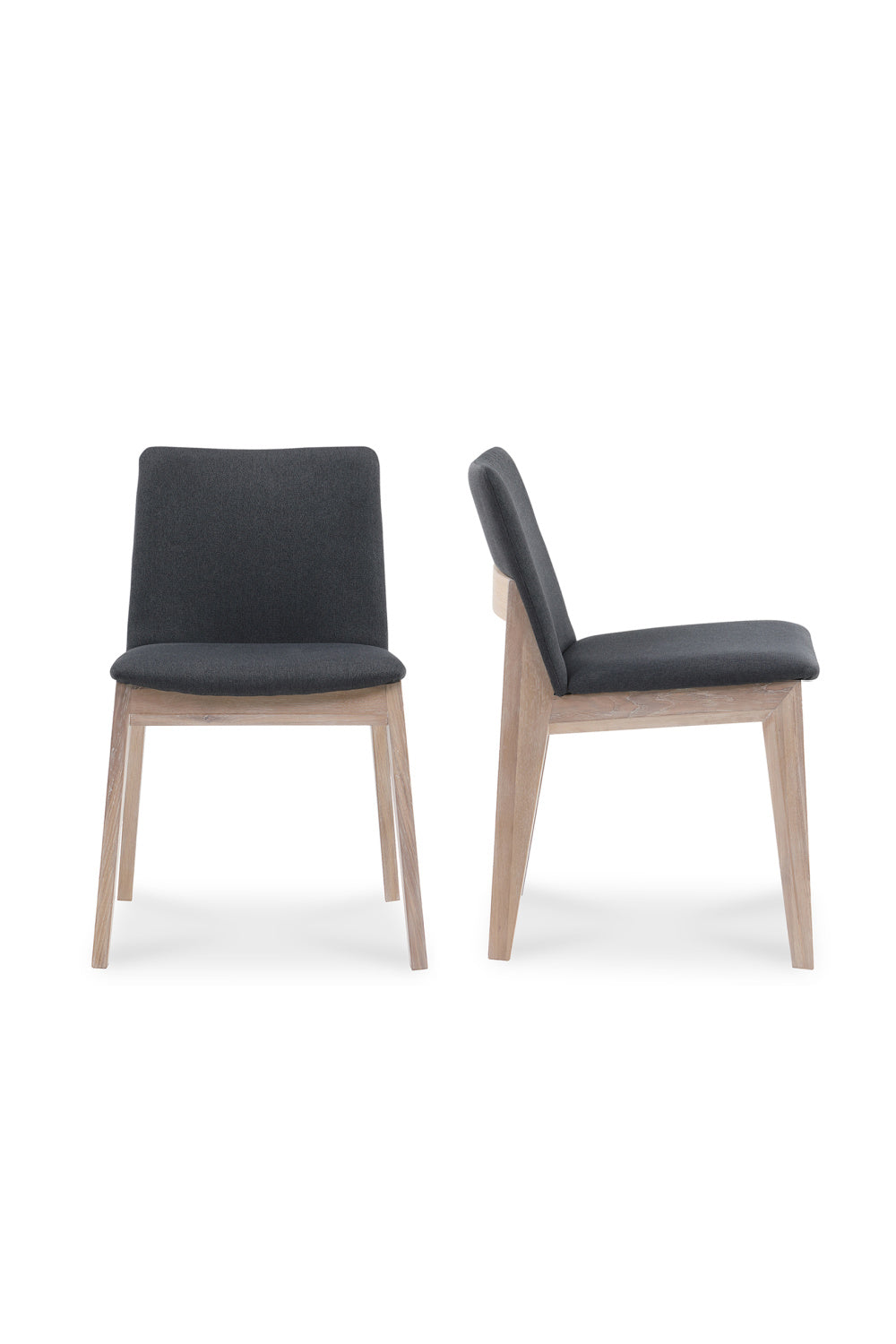 Modern European furniture - Oak Framed Padded Dining Chairs (2) - www.oroa.com