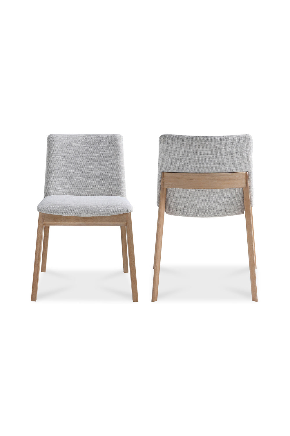 Modern European furniture - Oak Framed Padded Dining Chairs (2) - www.oroa.com