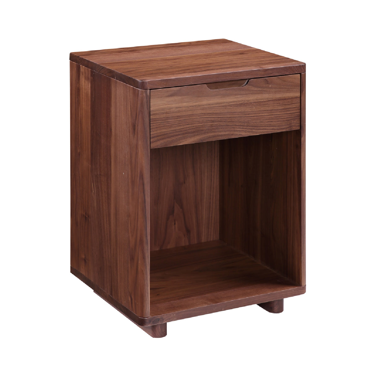 Solid Wood 1-Drawer Nightstand | Novi Living Osamu | Oroa.com