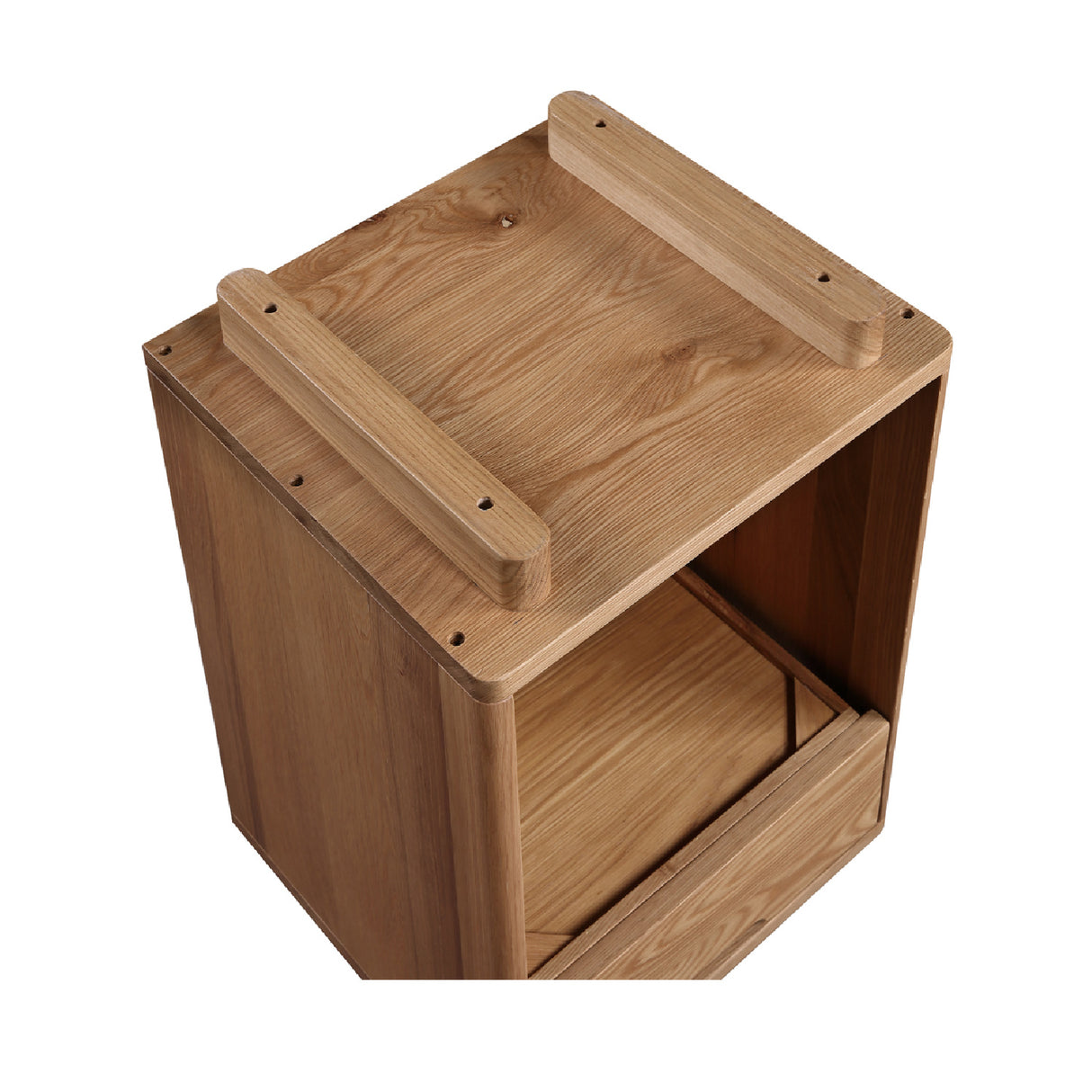Solid Wood 1-Drawer Nightstand | Novi Living Osamu | Oroa.com